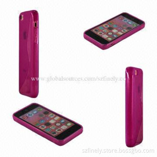 TPU Cases for iPhone 5C, S-shaped, Simple and Clear